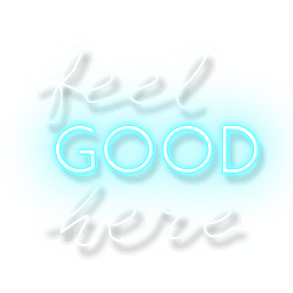 feel good here frase neon cordoba NEON ART - Figuras en neón flexible en Cordoba