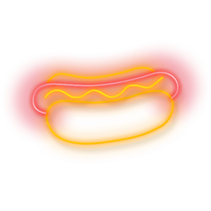 hot dog local cartel neon